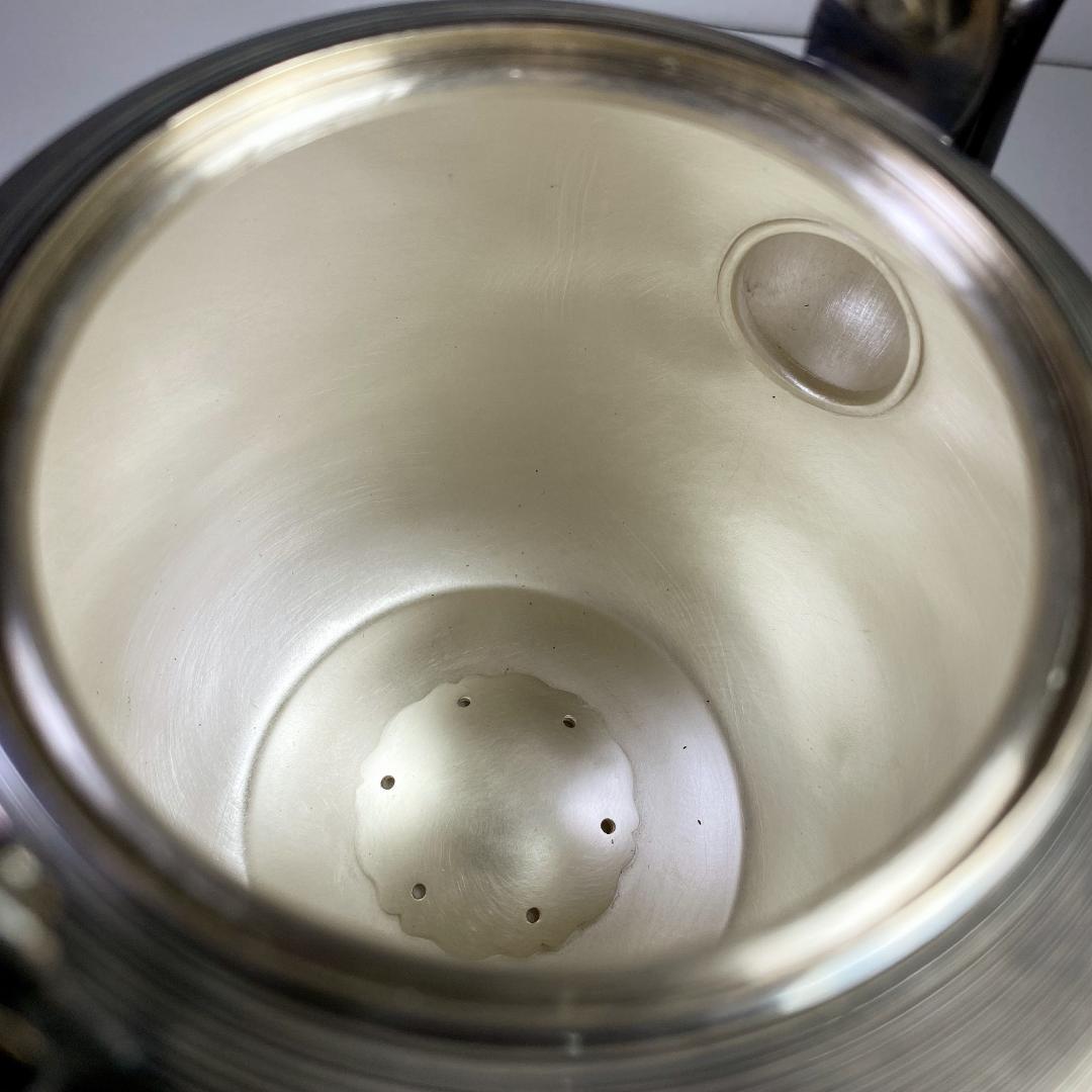 純銀製 ぼうすい 湯沸 糸巻摘 銀瓶 煎茶道具 純銀保証