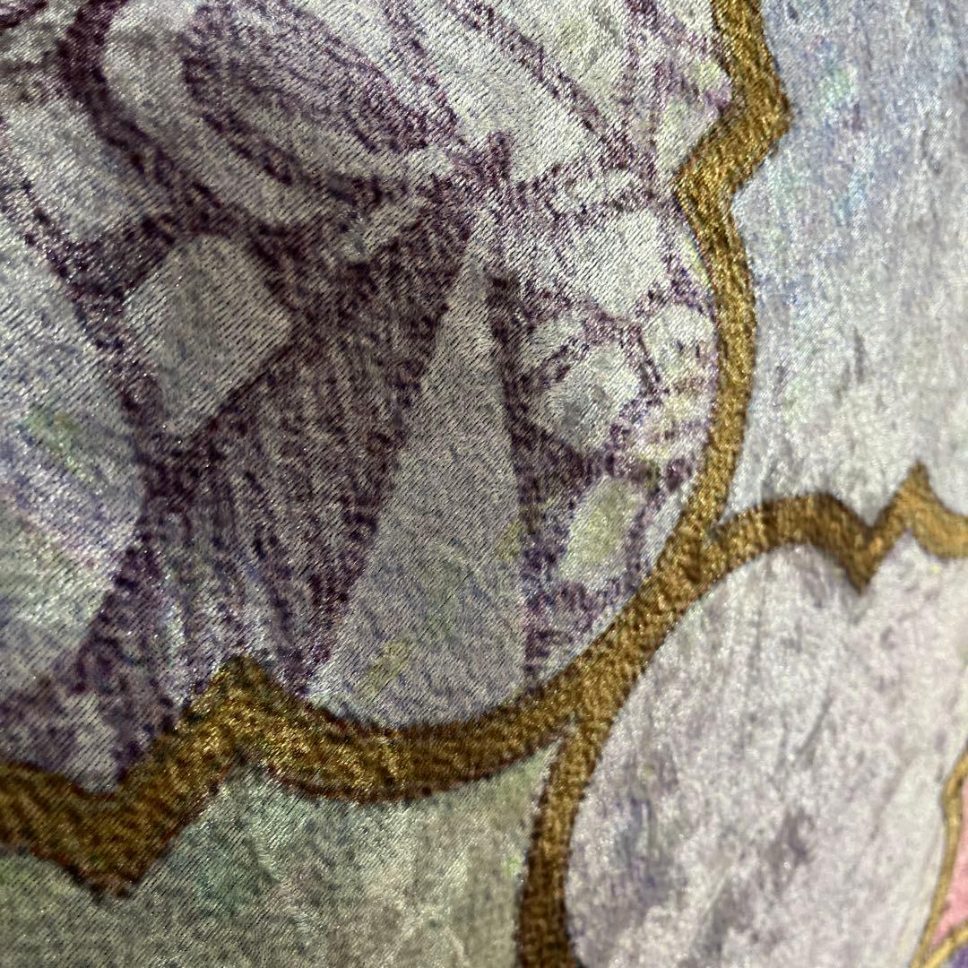 新品　モロッカン柄　アクセントラグ　パープル　140×200