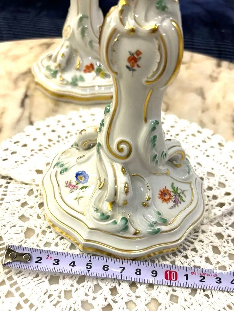 【美品】マイセン　Meissen　キャンドルスタンド　セット