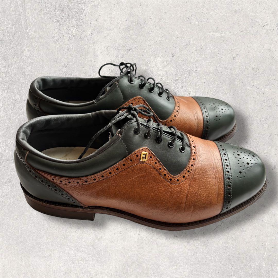 【最高峰】フットジョイ クラシックス ゴルフシューズ 7 1/2 EE メタル