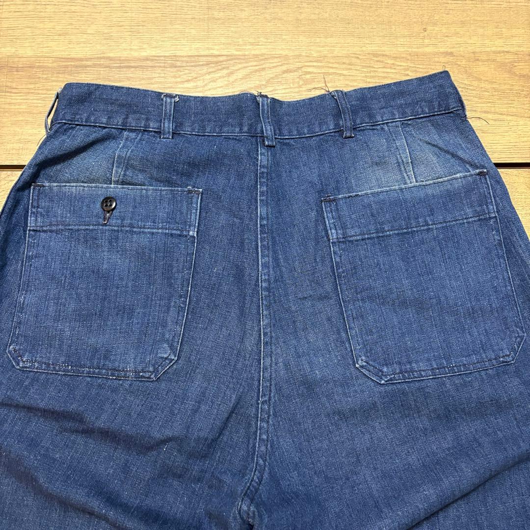 US NAVY 50s デニムセーラーパンツ w32相当 希少 海軍 ジーンズ