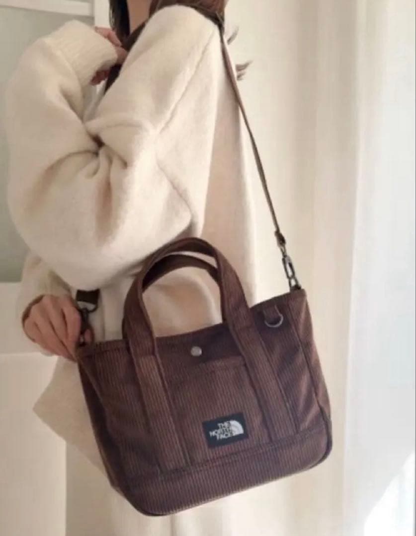 THE NORTH FACE コーデュロイ ショルダーバッグ ブラウン トート