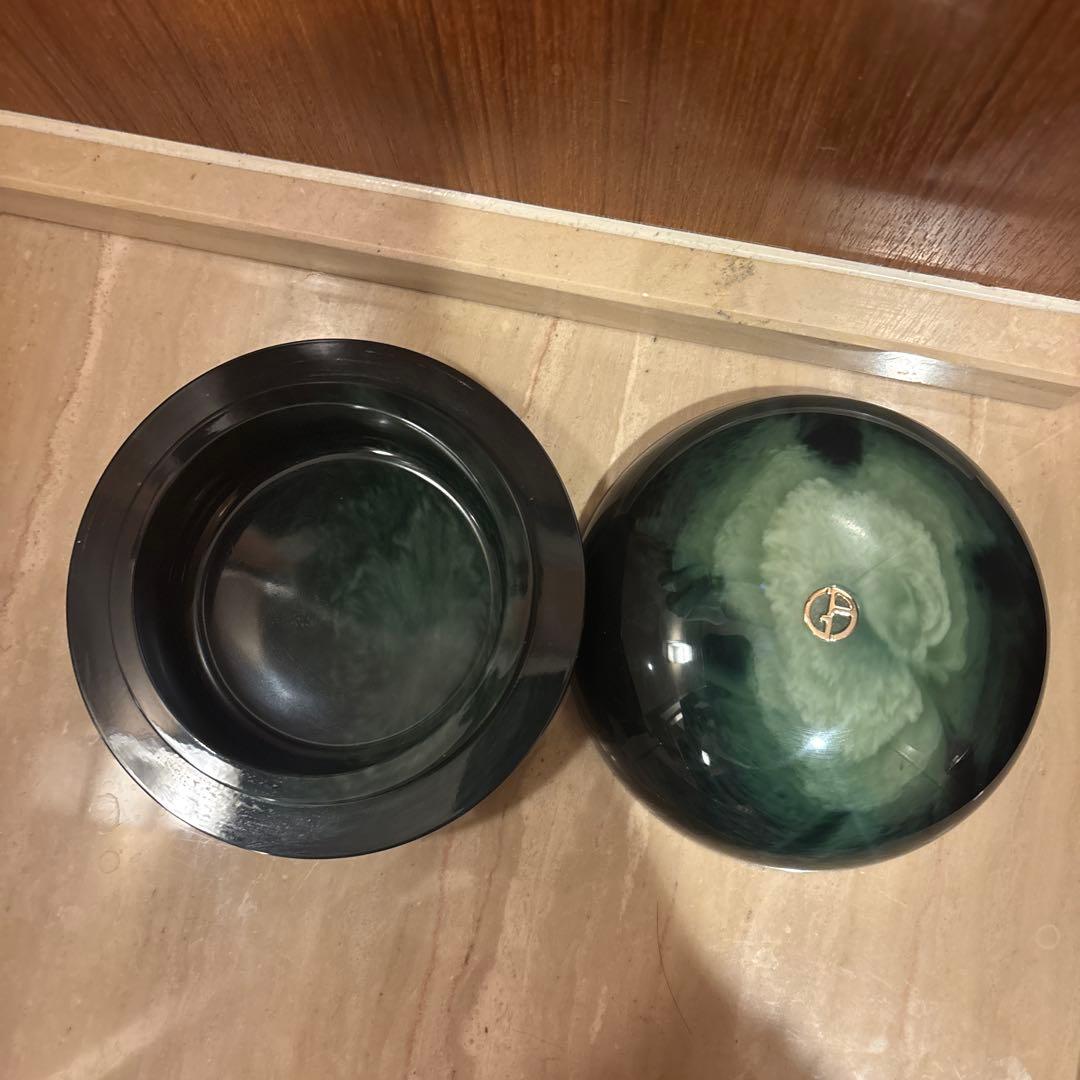 【美品】ARMANI CASA 小物入れ グリーン