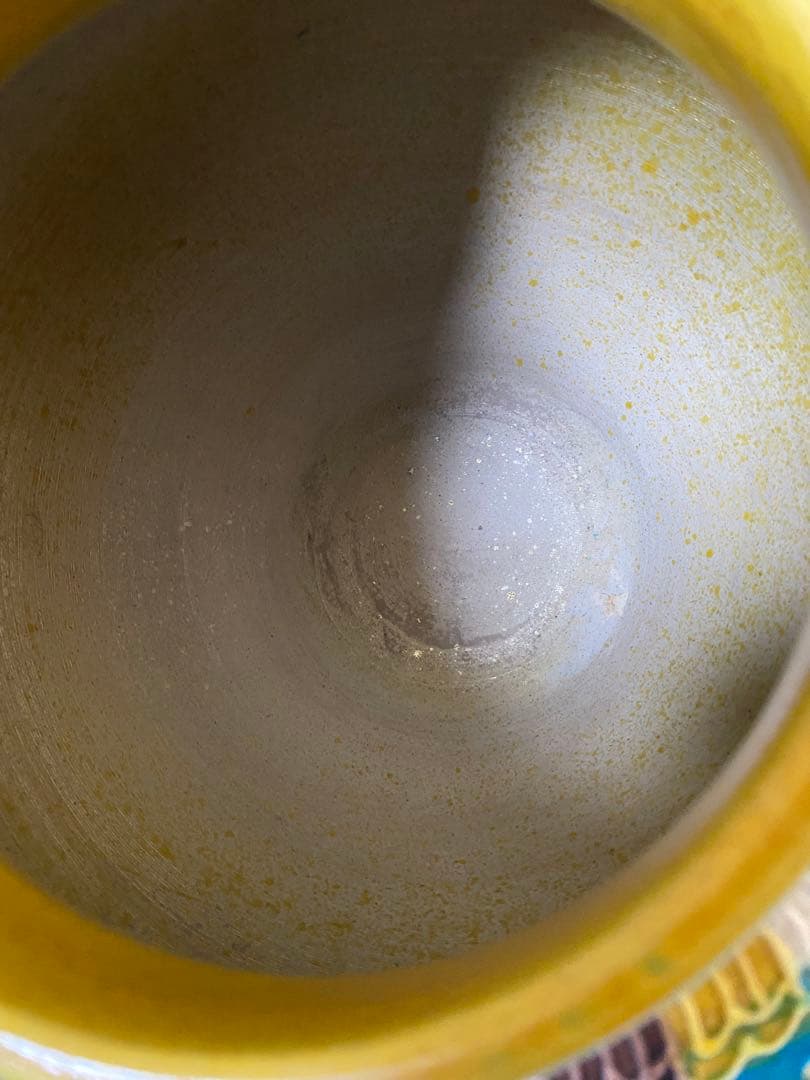 中国明代珐華彩携琴訪友紋大缶サイズ高さ約25cm径30×口16cm