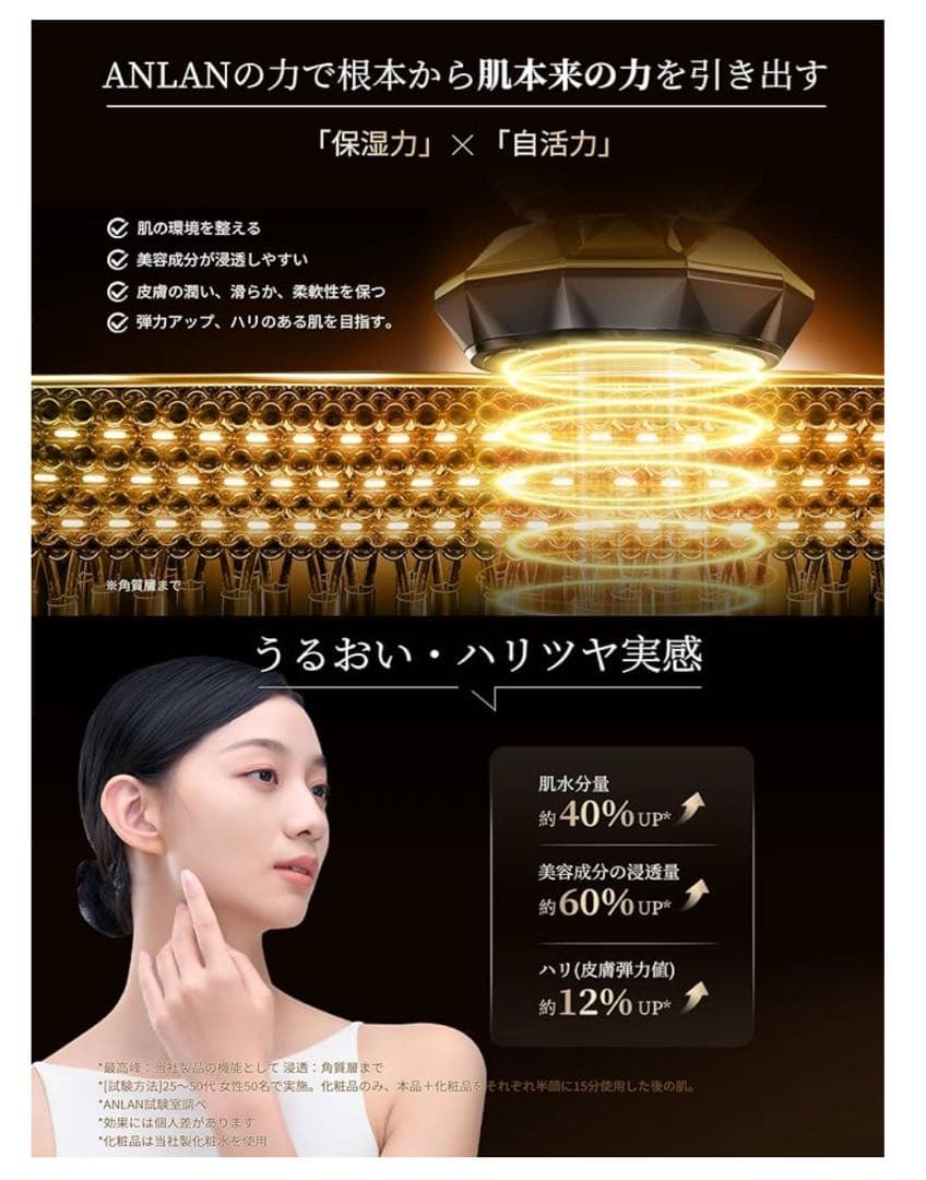 【新品未開封】ANLAN RF温冷美顔器 本体 収納ケース付き