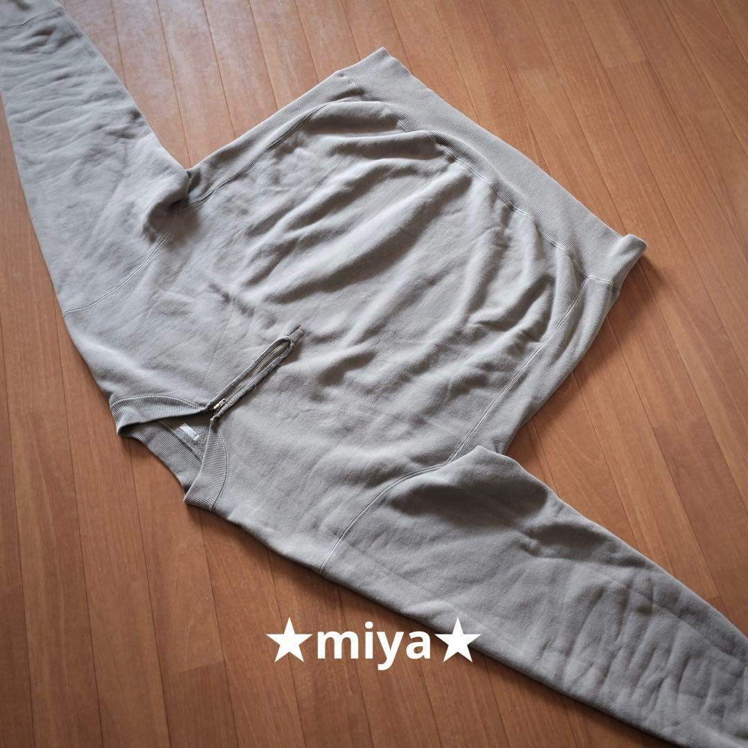 トップス A.PRESSE / Vintage Half Zip Rib Collar