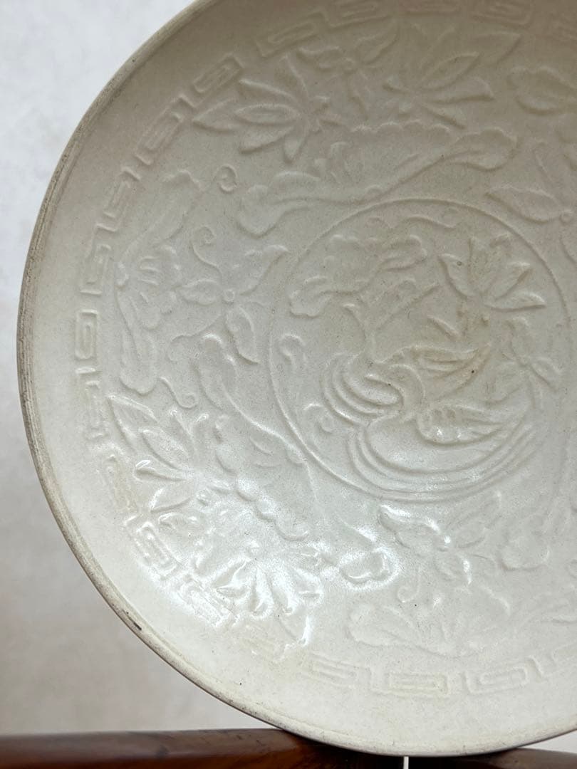 中国宋定窯 蓮花文碗白磁 官窯唐物古美術品　江戸アンティーク骨董コレクション青磁