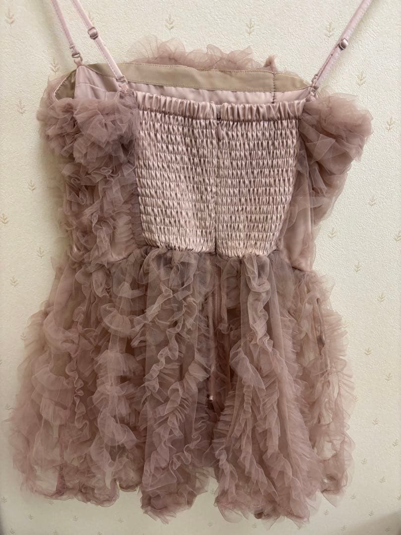 スナイデル❤︎チュール刺繍ベアペプラムトップス　ピンク