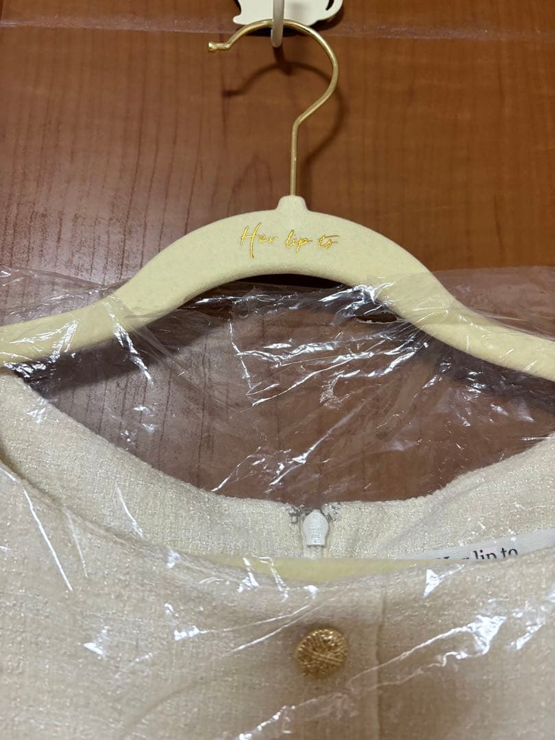 ワンピース Her lip to Mondrian Tweed Mini Dress