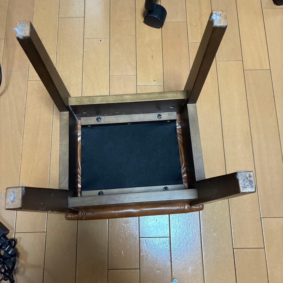 木製スツール ブラウン