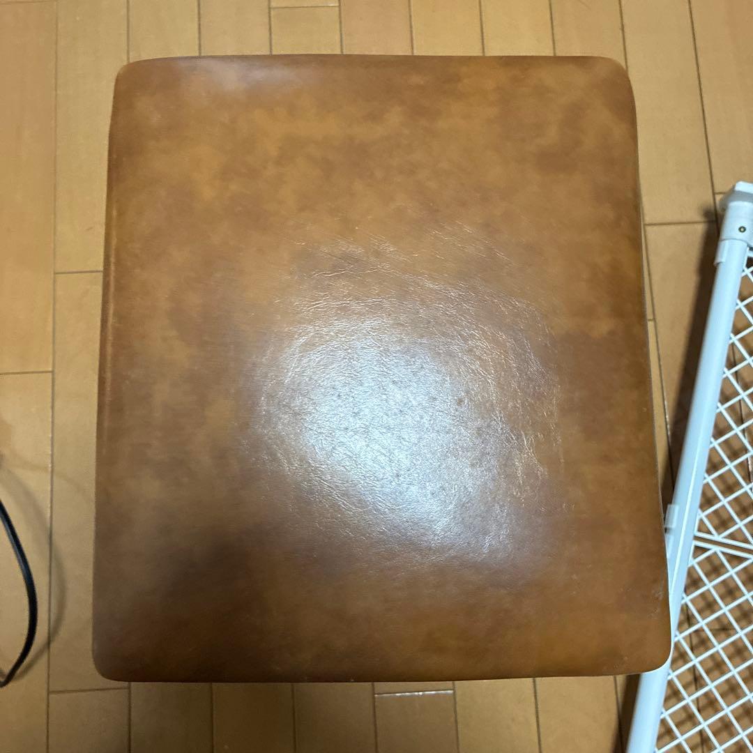 木製スツール ブラウン