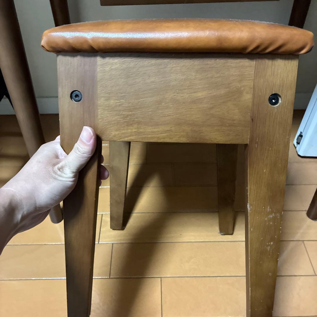 木製スツール ブラウン