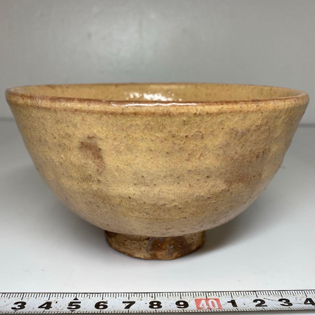 ☆茶3 萩焼名工　岡田裕　萩茶碗　共箱 直径14cm 東N7-0910①