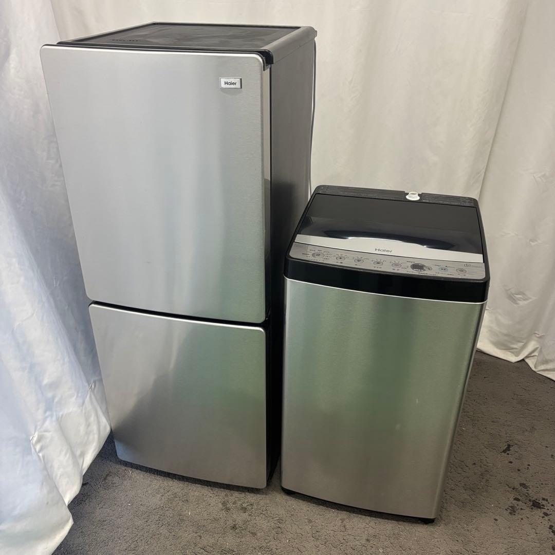 91❤️冷蔵庫　洗濯機　Haier　25年　一人暮らし　家電セット　中古　設置無料