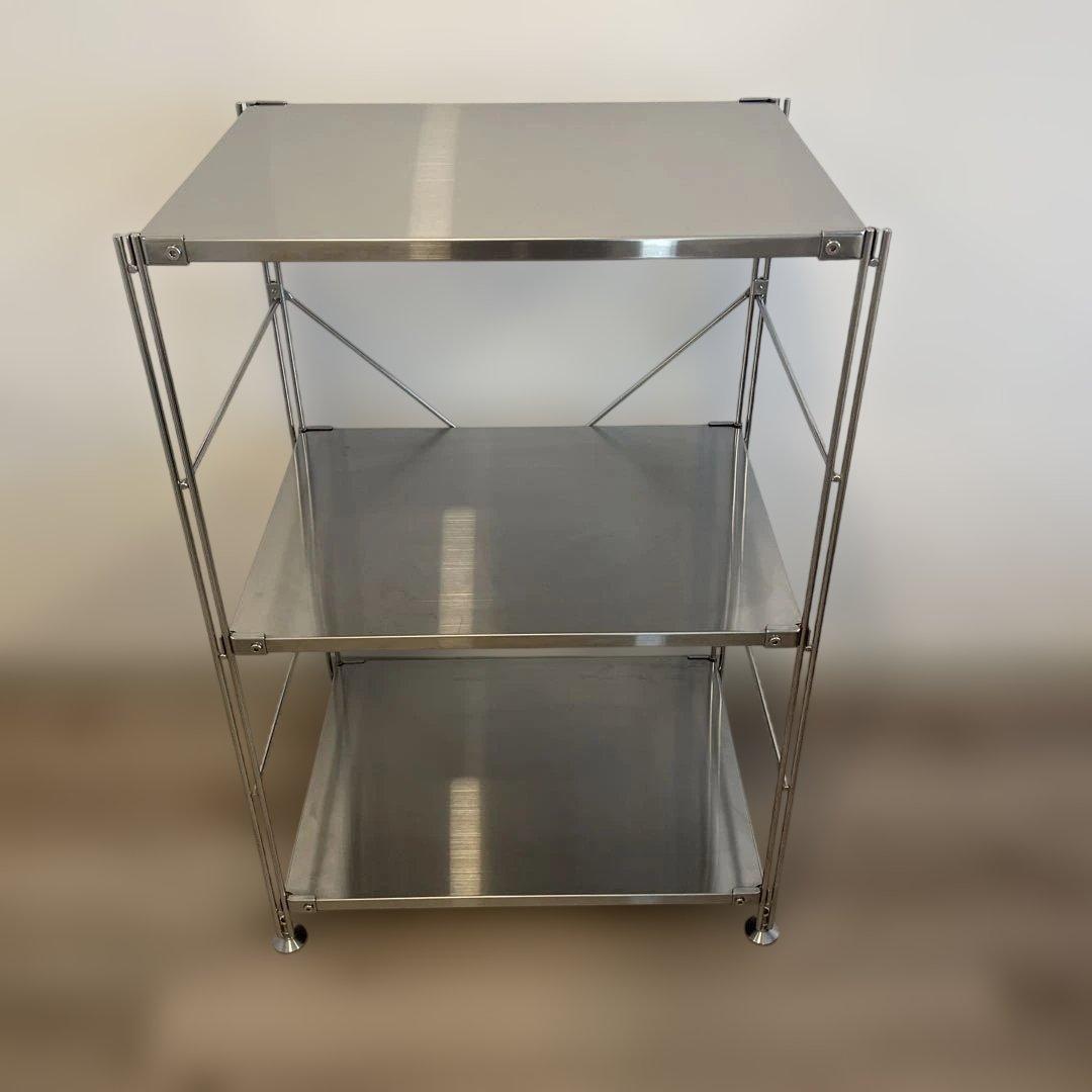 無印良品　ユニットシェルフ　ステンレス　3段