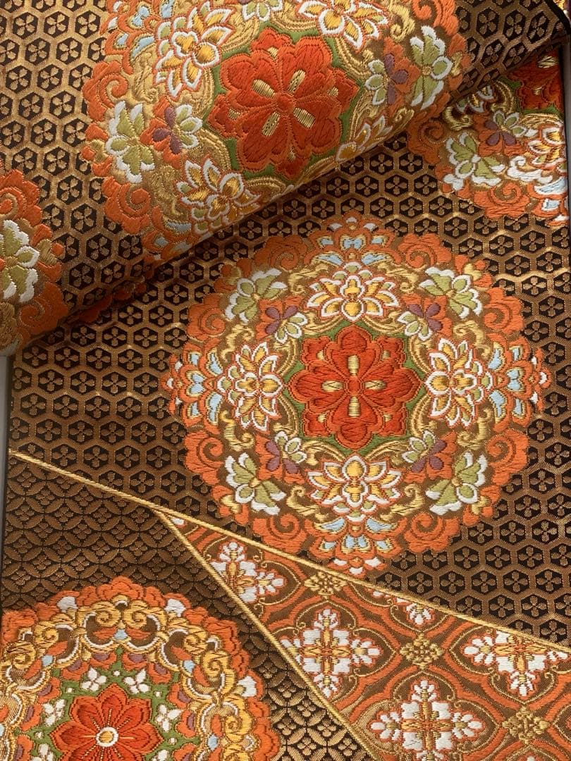 さ*4様 西陣　河合美術織物　正絹 袋帯　未仕立て品