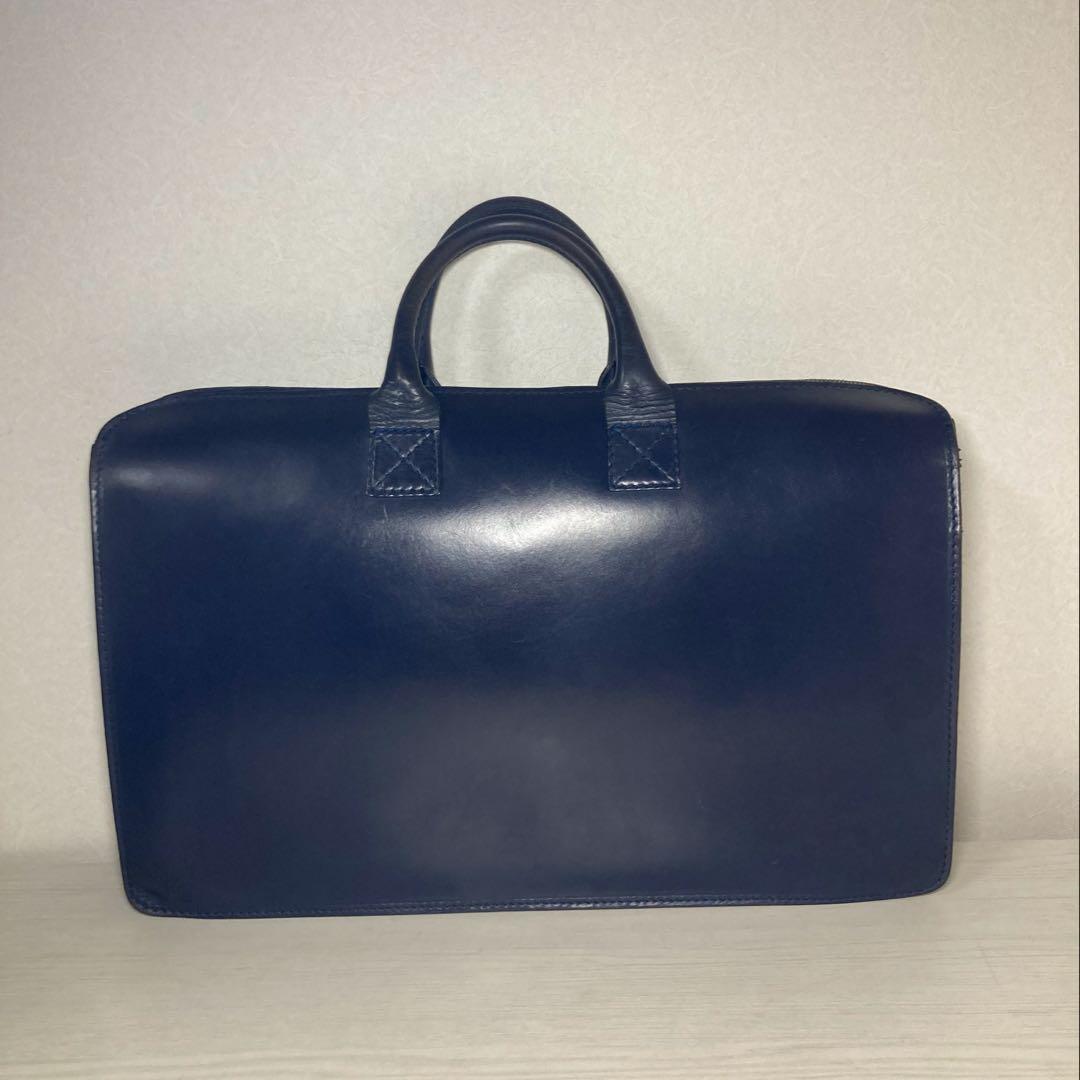 GLEN ライトウェイトブリーフケース ネイビー ブライドルレザー