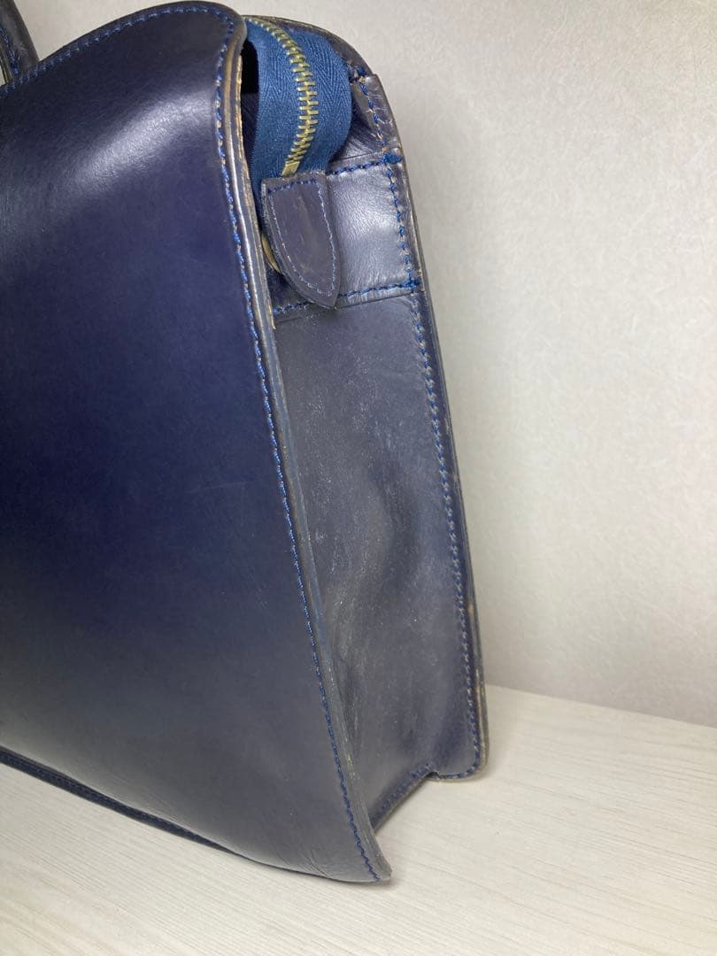 GLEN ライトウェイトブリーフケース ネイビー ブライドルレザー