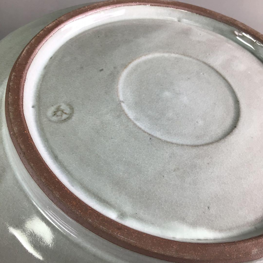 Ｒ２３３　水指　『春永造』『大徳寺　松長剛山　箱書』『彫三島』『平水指』　共箱