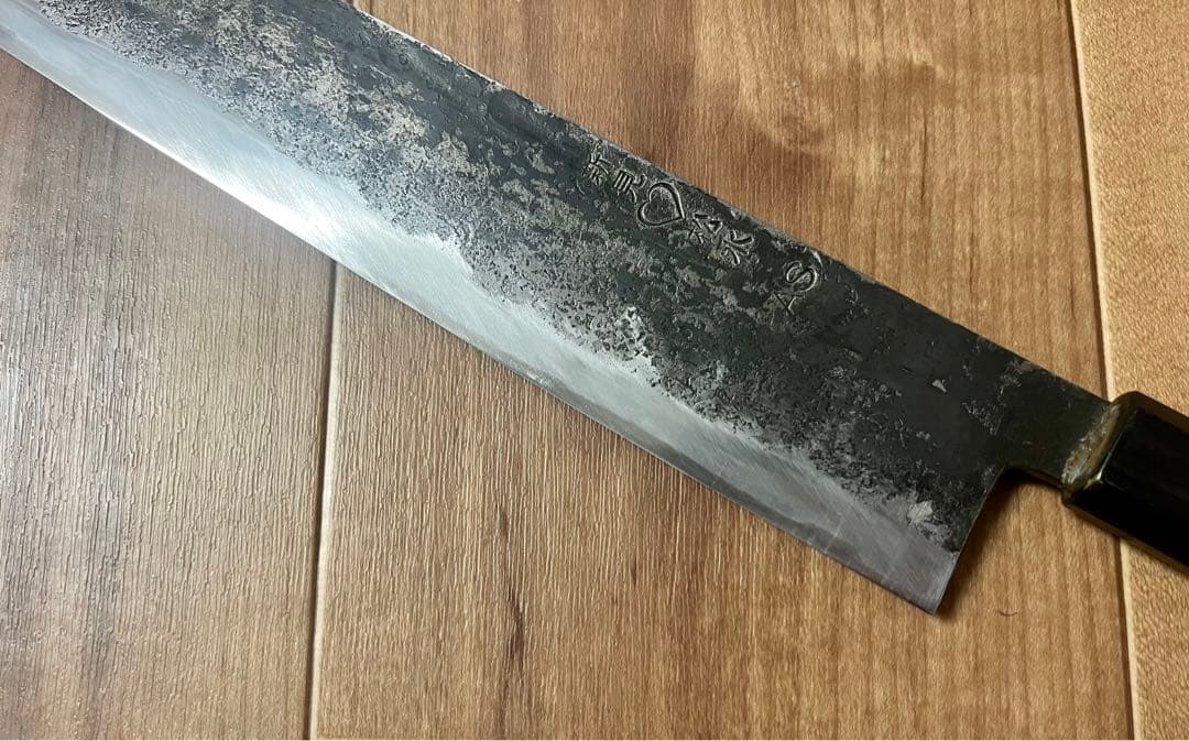武田刃物　AS 新見　松水　牛刀　尺　300mm 包丁　青紙スーパー　備中　刃物