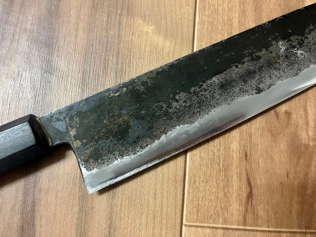 武田刃物　AS 新見　松水　牛刀　尺　300mm 包丁　青紙スーパー　備中　刃物