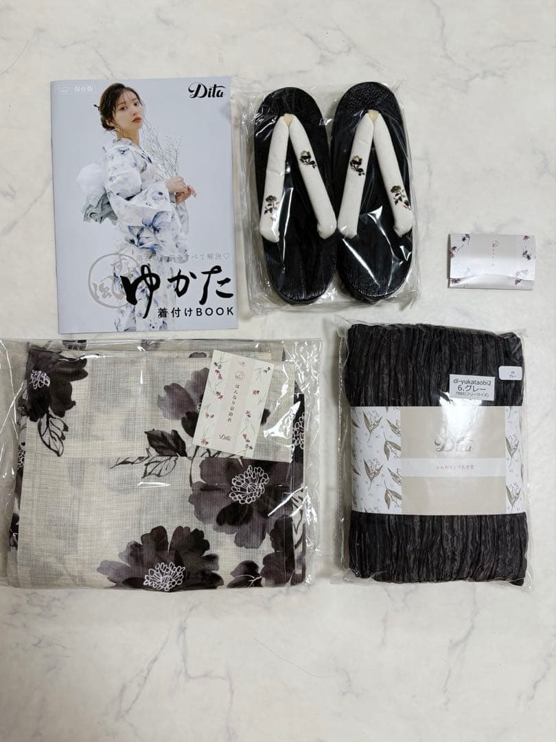 【新品未使用】　DITA 京の水墨画 ⭐︎浴衣5点セット⭐︎