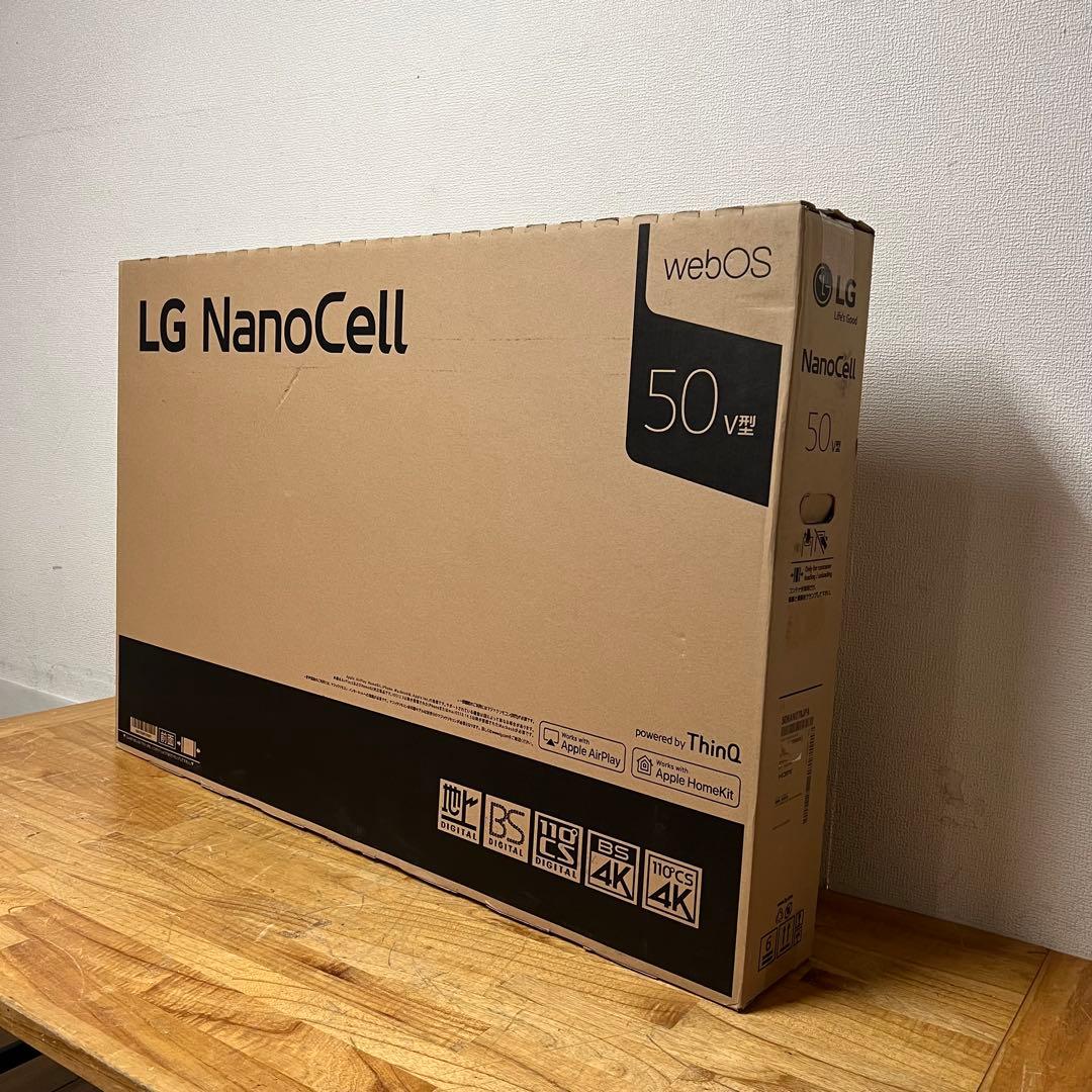 全国送料込❣️新品保管品。次世代LG50型4Kチューナ内蔵NanoCell TV