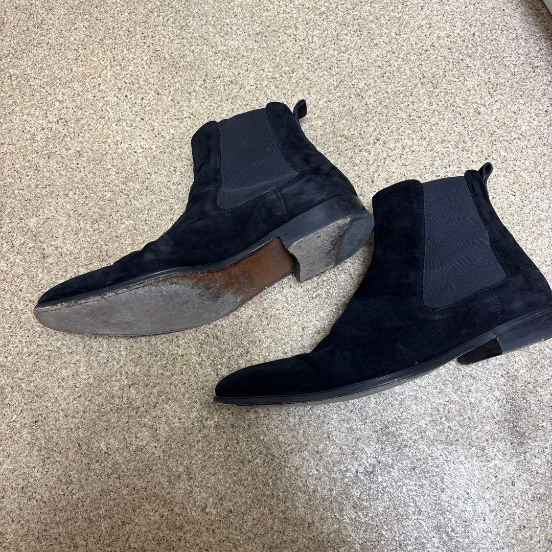 ひ*で様 マグナーニ　40 メンズ　黒 スエード サイドゴアブーツ