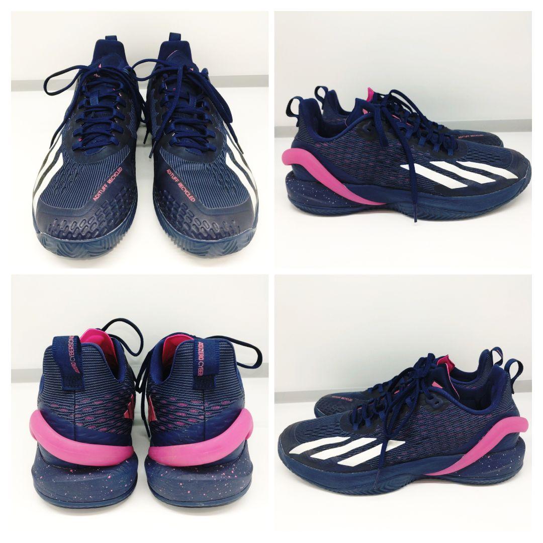 極美　アディダス アディゼロ サイバーソニック　28.0cm　テニスシューズ