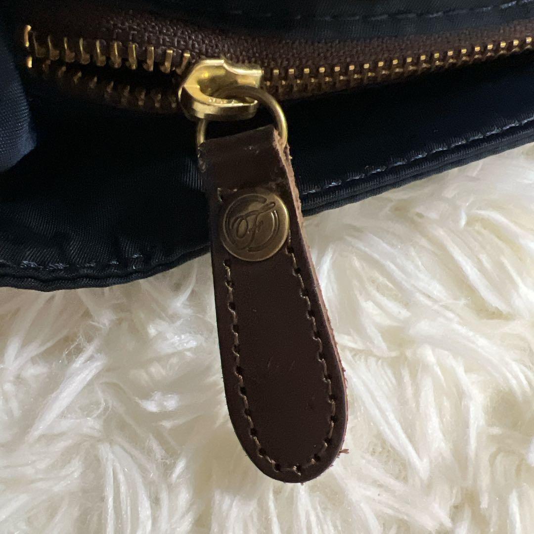 Folna 藤巻百貨店限定 2way 迷彩 ナイロン ブリーフバッグ ネイビー