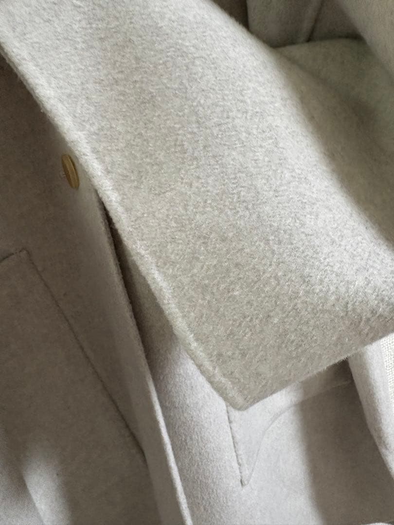 スピックアンドスパン　スーパー160'sテントラインコート　ノーカラー　M