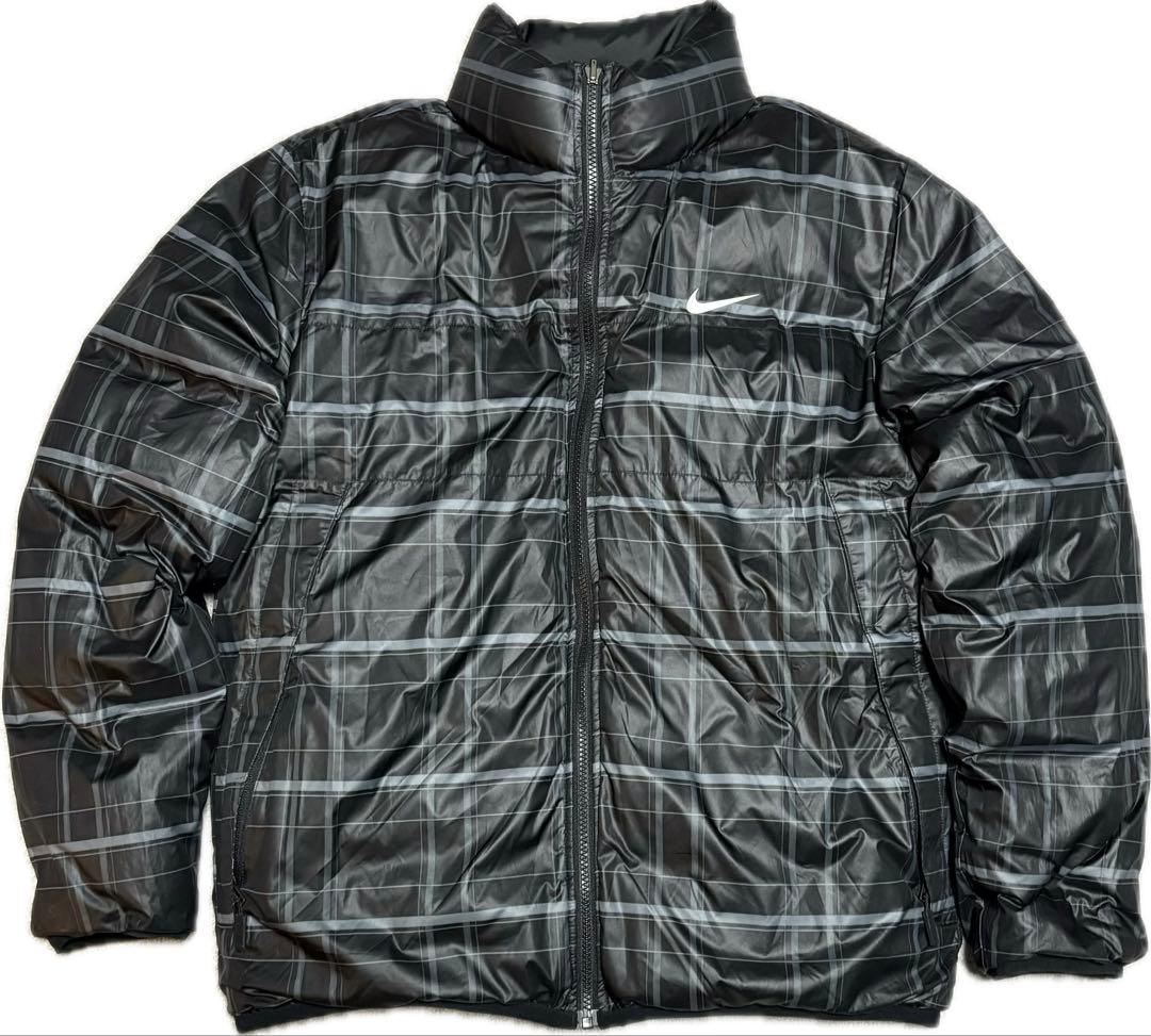 フォロー割中！！希少人気■ナイキ【L】ダウンジャケット リバーシブル ヌプシ黒