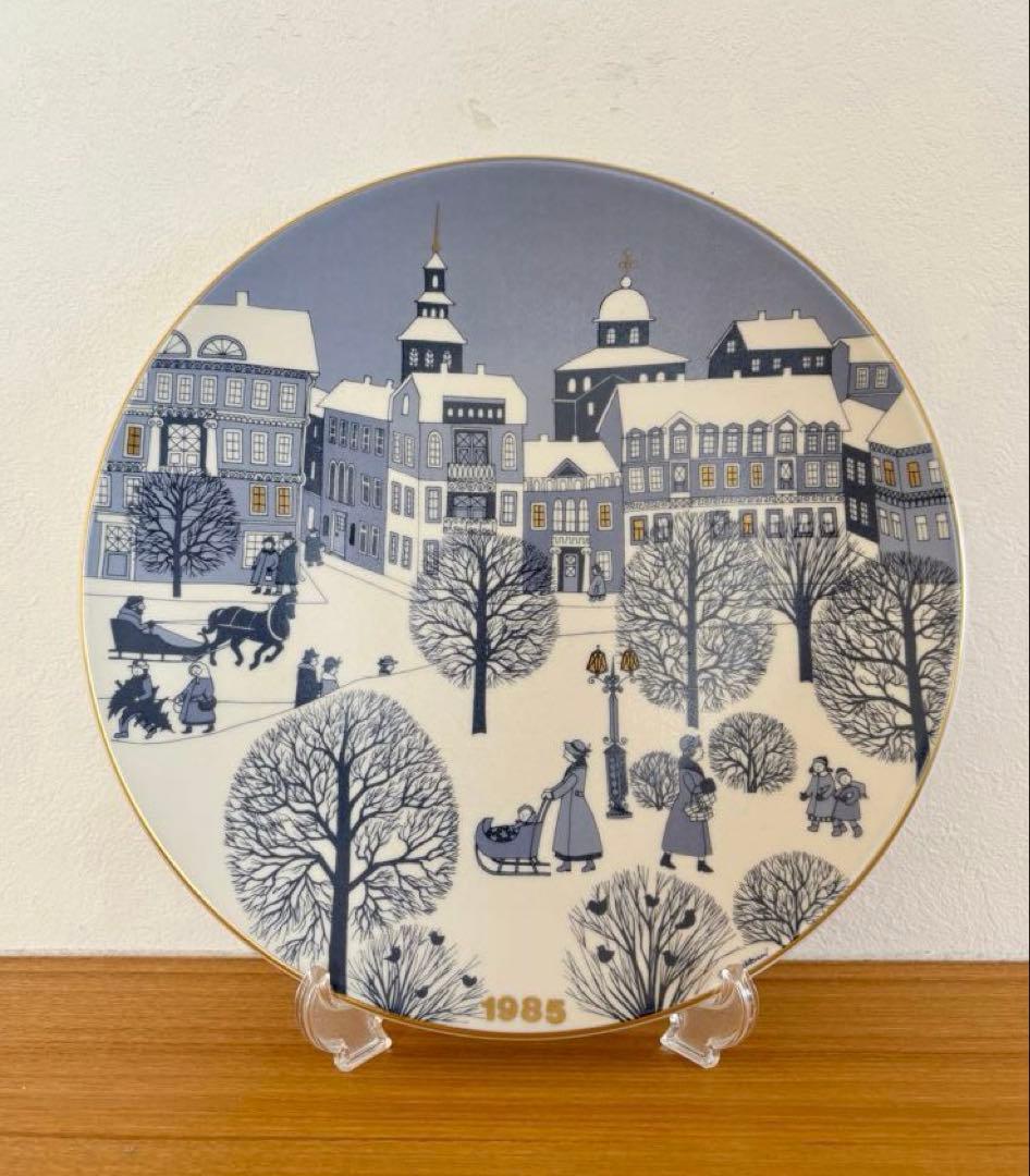 ARABIA ウオシッキネン 1985年クリスマスプレート(イヤープレート)
