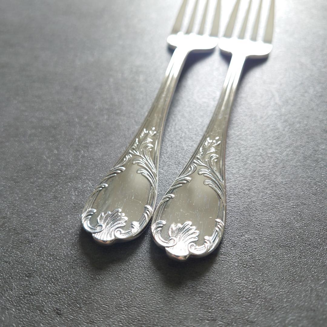 希少 美品 クリストフル マルリー サラダフォーク 2点