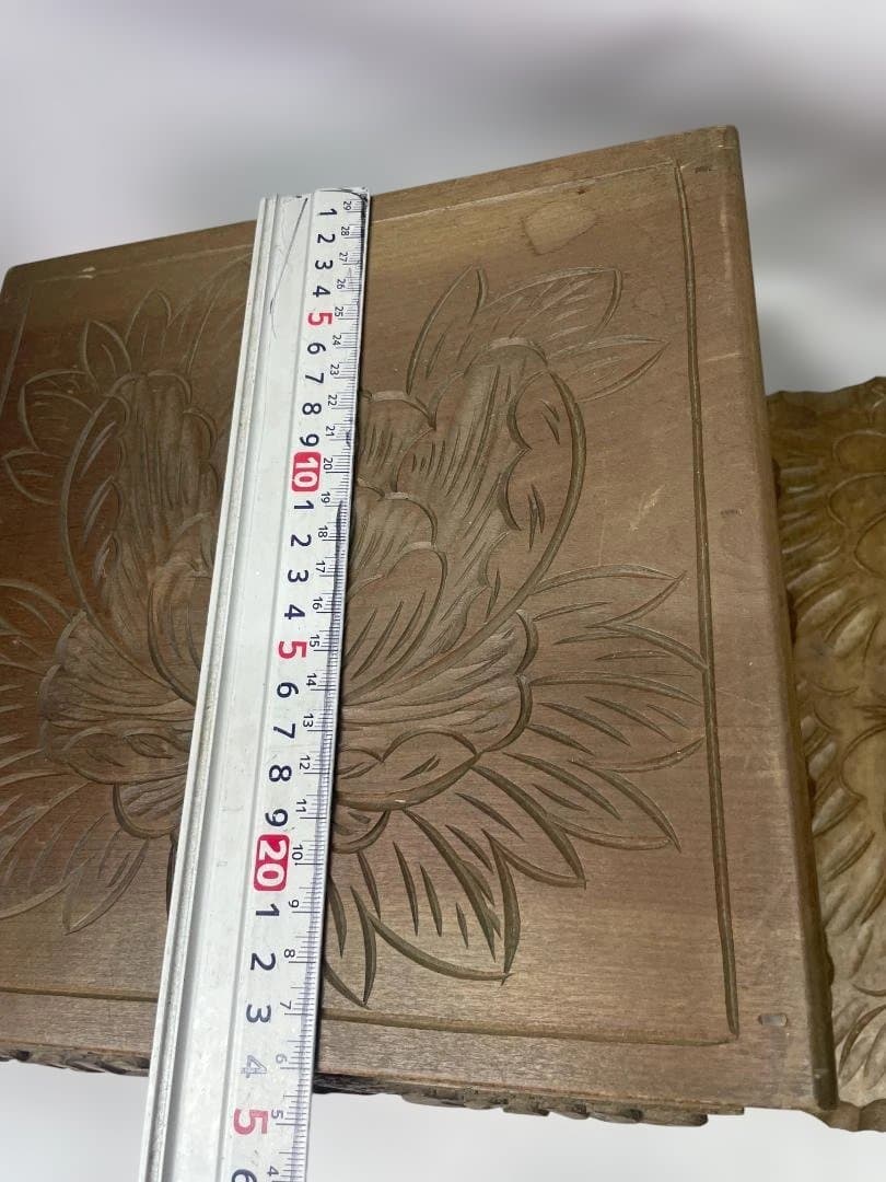 日光彫　スツール　サイドテーブル　花台　小物入れ　ミニテーブルセット