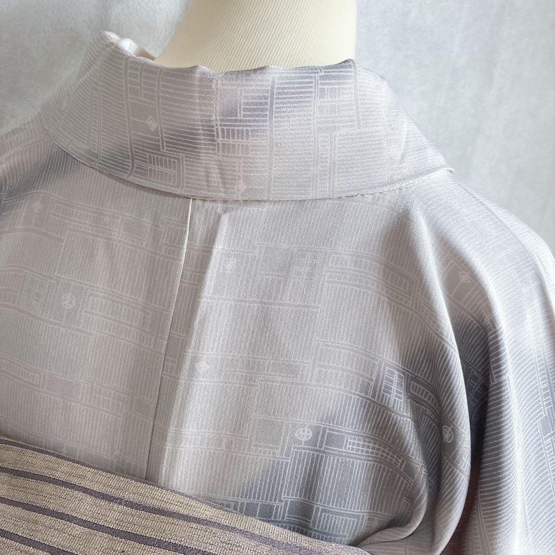 付け下げ　フルセット　着物　正絹　トールサイズ　訪問着　刺繍　粋シンプル　J8