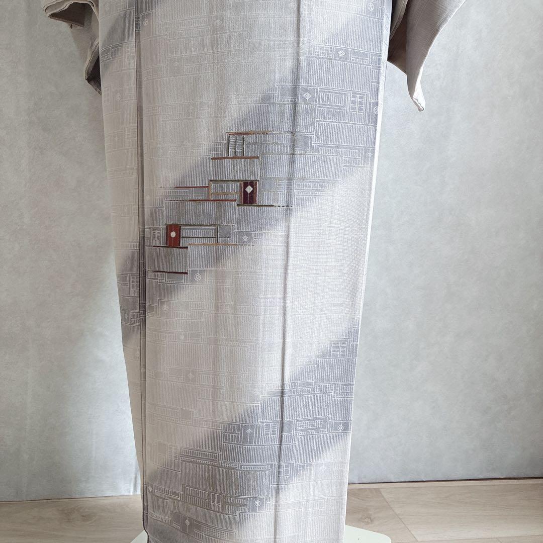 付け下げ　フルセット　着物　正絹　トールサイズ　訪問着　刺繍　粋シンプル　J8