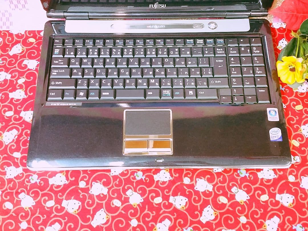 富士通/HDD大容量500GB！最新Win10搭載！ブラック色/動画&画像編集