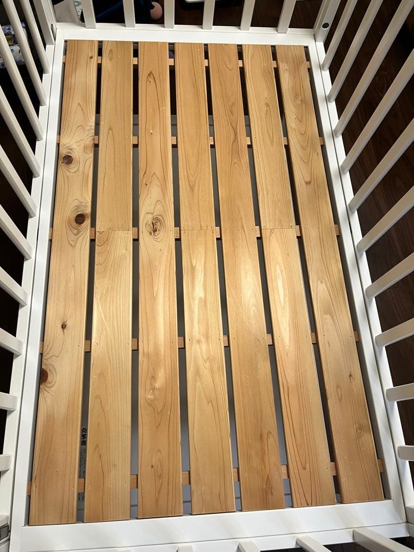 ヤマサキ　 ベビーベッド ハイタイプ　標準サイズ ツーオープン　ホワイト