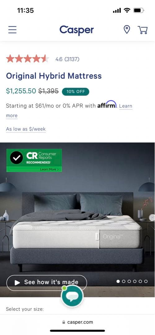 マットレス　Casper キャスパー