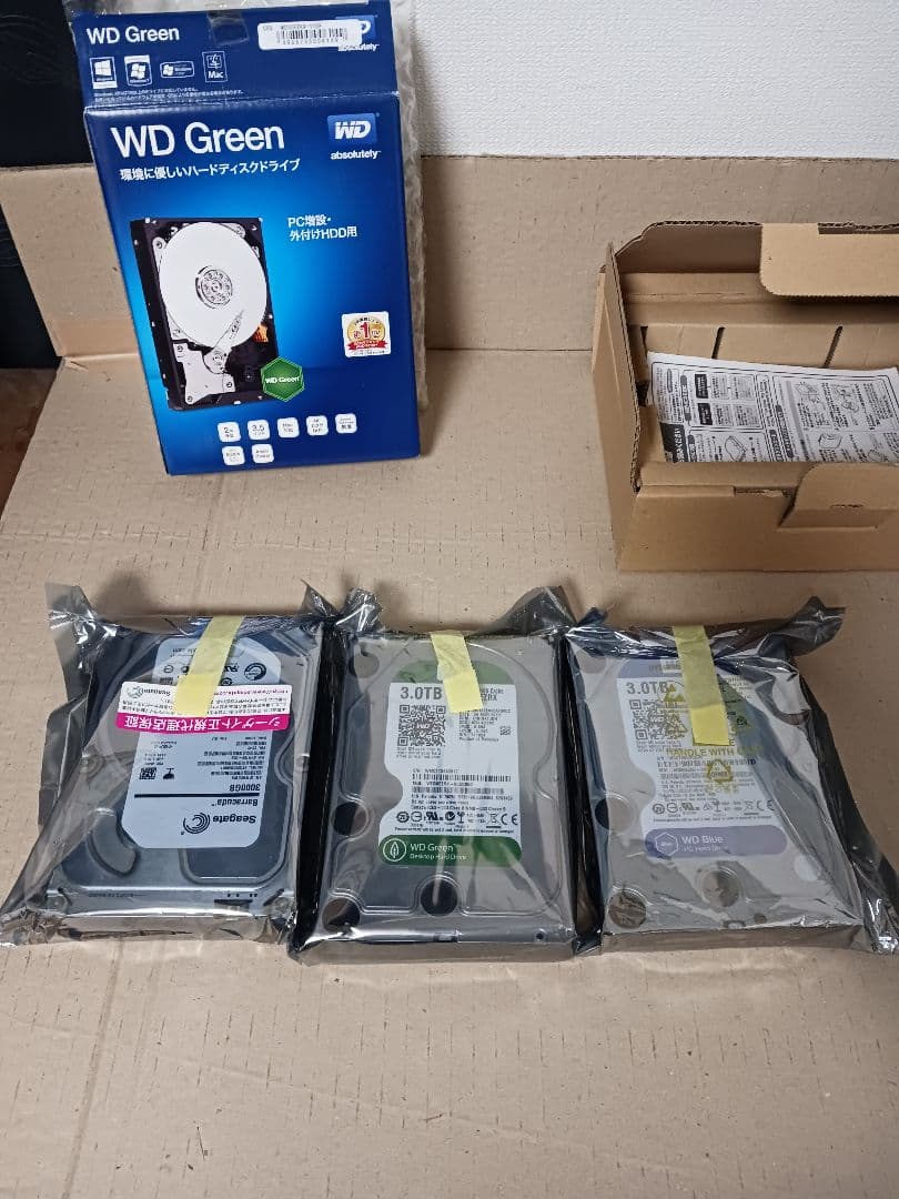 中古 WD & Seagate 3TB HDDセット