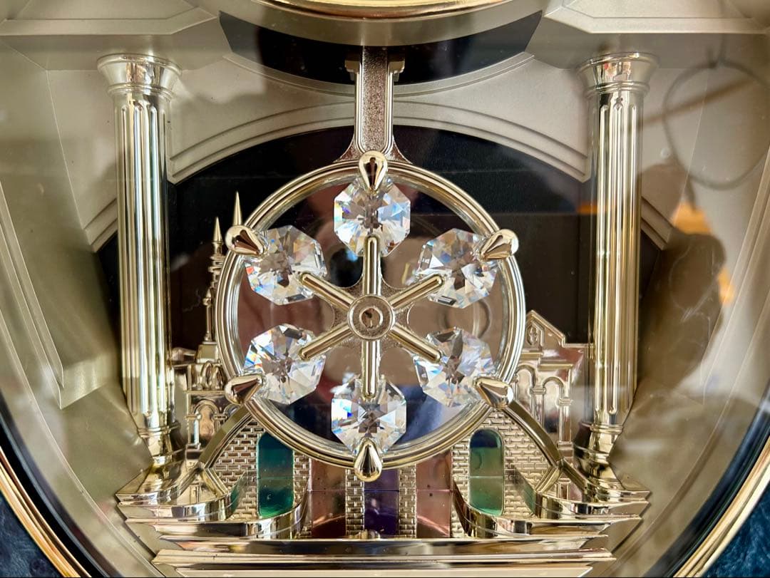 CITIZEN メロディ電波時計 飾り振り子　4MN413 青木目光沢仕上