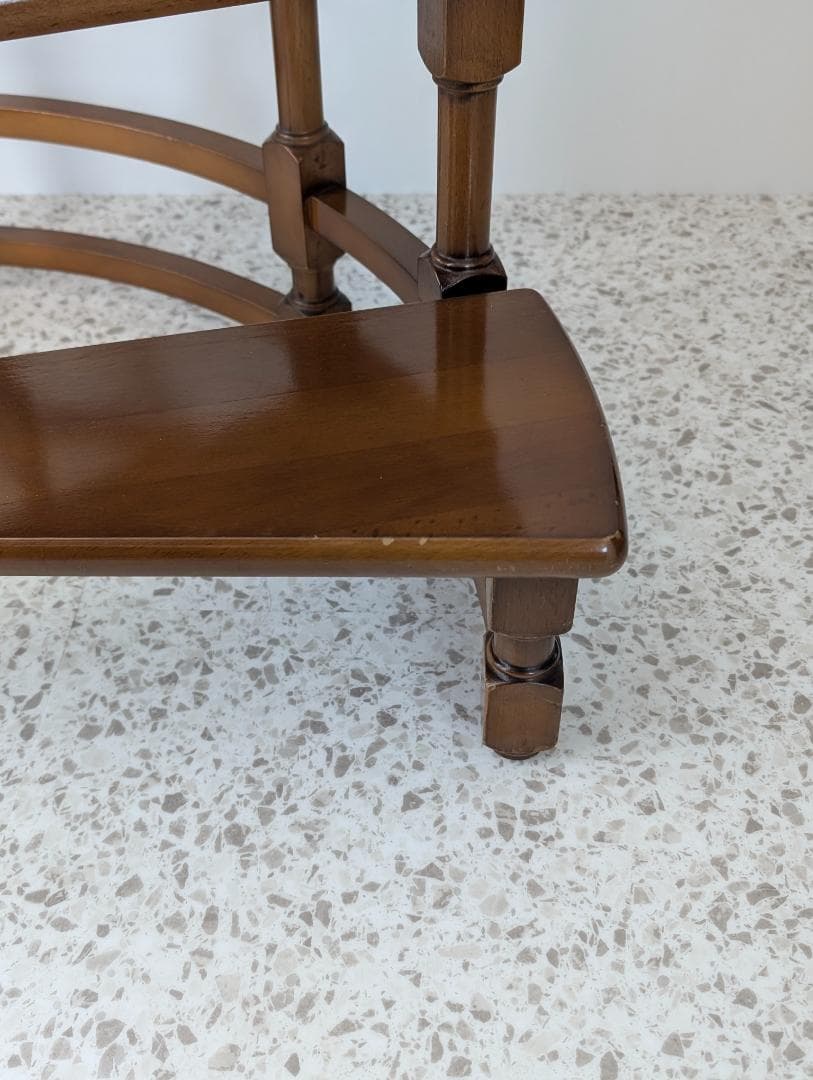 ビンテージ ライブリーステップ 螺旋階段 飾り棚 踏み台 ミッドセンチュリー