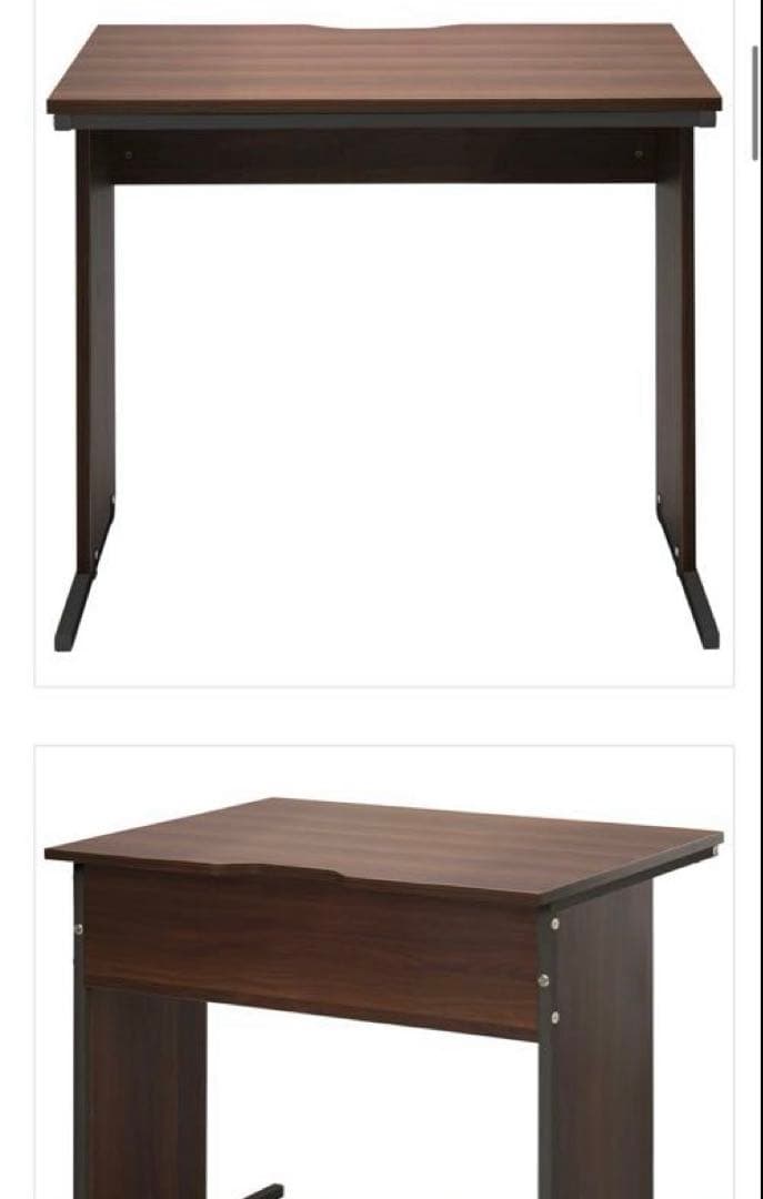 アールエフヤマカワ　ダークブラウン　ワーキングデスク　Ｗ８００ｘＤ６００　事務机