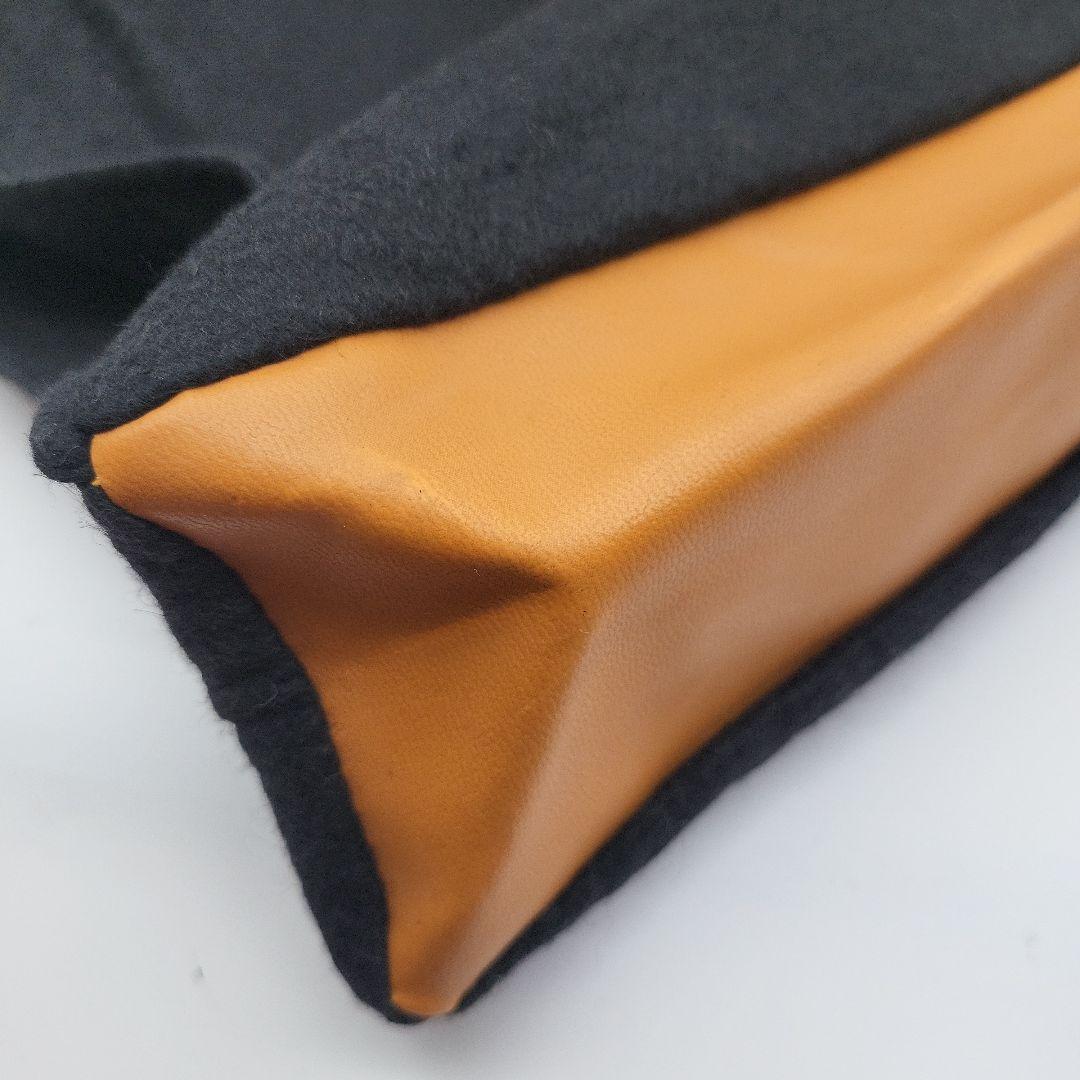 GUCCI オールド グッチ　フェルト カーフ レザー ハンドバッグ