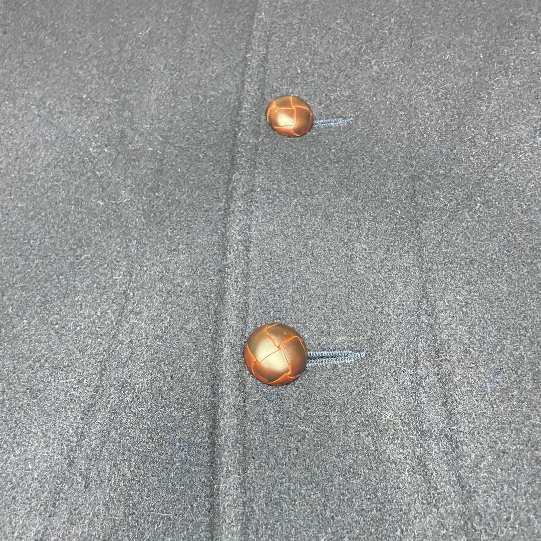 【美品】42 ダントン ウールモッサ コート ジャケット くるみボタン 紺