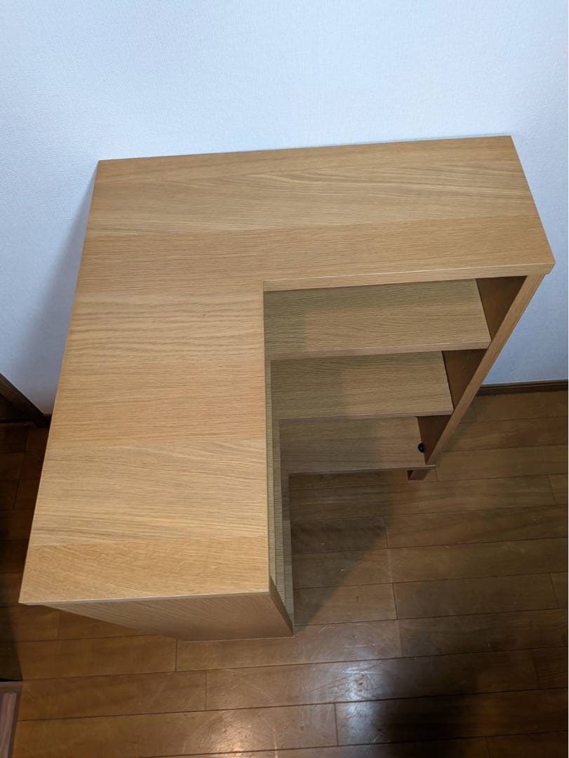 ■送料込■無印良品 木製薄型ラックコーナー用小 奥行22cm 本棚 棚