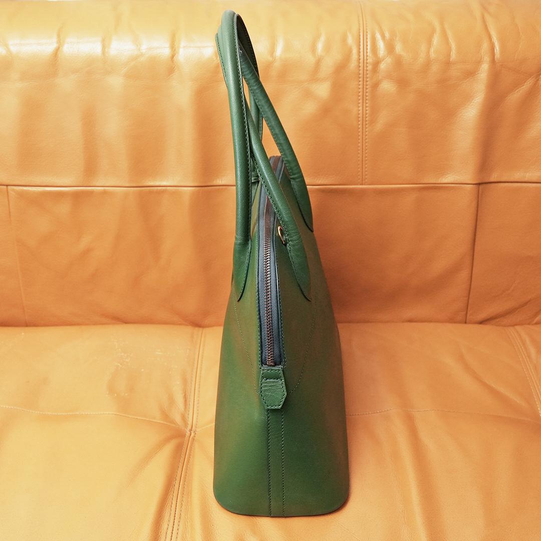 MADE IN ITALY　FOXEY　ハンドバッグ　グリーン　マカロン