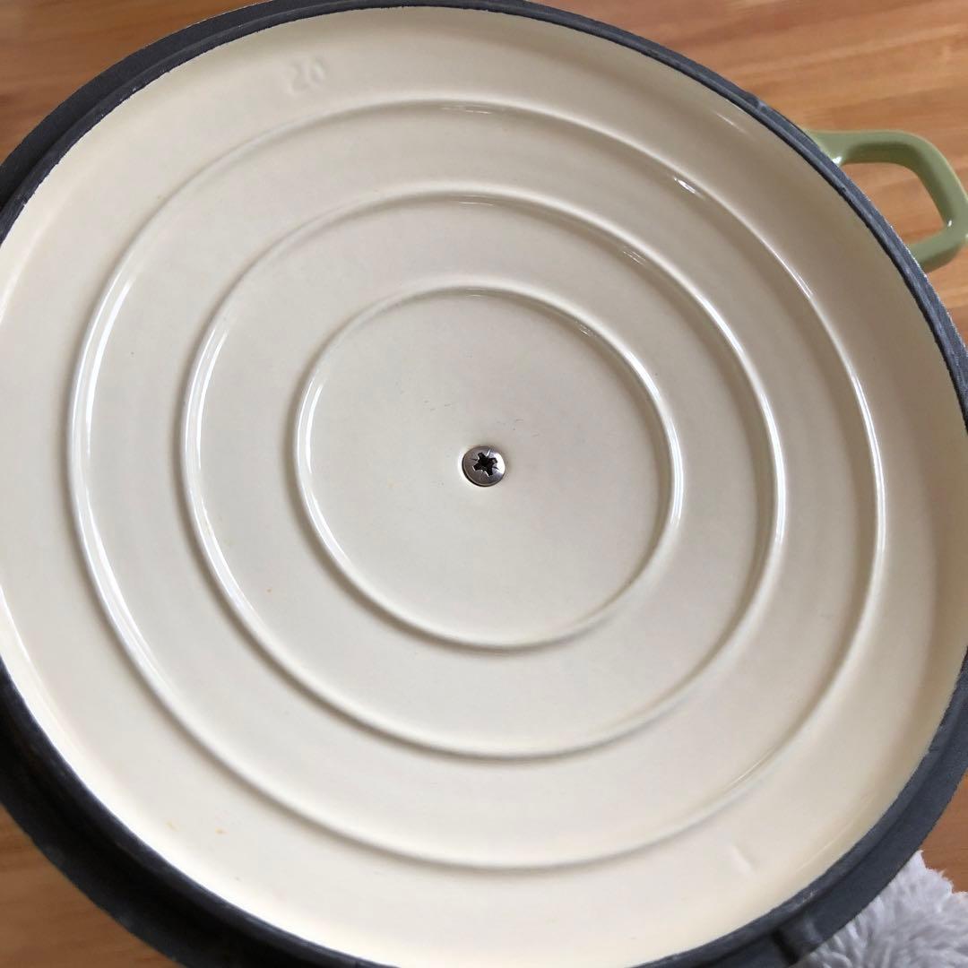 CHASSEUR グリーン 両手鍋 20cm