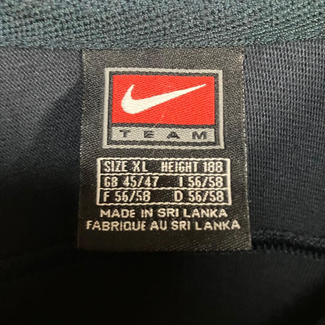 659【90s-00s】NIKE イングランド代表　ラガーシャツ　刺繍ロゴ　XL